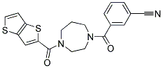 3-([4-(THIENO[3,2-B]THIEN-2-YLCARBONYL)-1,4-DIAZEPAN-1-YL]CARBONYL)BENZONITRILE Struktur