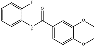 N-(2-FLUORO-PHENYL)-3,4-DIMETHOXY-BENZAMIDE Structure