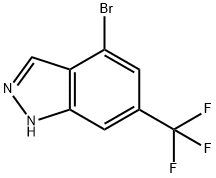 4-溴-6-三氟甲基-吲唑 結(jié)構(gòu)式