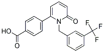4-(6-OXO-1-[3-(TRIFLUOROMETHYL)BENZYL]-1,6-DIHYDROPYRIDIN-2-YL)BENZOIC ACID Structure