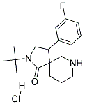 2-TERT-BUTYL-4-(3-FLUOROPHENYL)-2,7-DIAZASPIRO[4.5]DECAN-1-ONE HYDROCHLORIDE Struktur