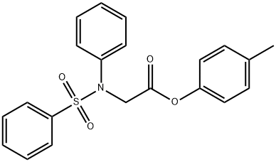 4-METHYLPHENYL 2-[(PHENYLSULFONYL)ANILINO]ACETATE Struktur