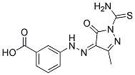 3-[N'-(3-METHYL-5-OXO-1-THIOCARBAMOYL-1,5-DIHYDRO-PYRAZOL-4-YLIDENE)-HYDRAZINO]-BENZOIC ACID Structure