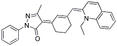 4-(3-([1-ETHYL-2(1H)-QUINOLINYLIDENE]METHYL)-2-CYCLOHEXEN-1-YLIDENE)-3-METHYL-1-PHENYL-1H-PYRAZOL-5-ONE Struktur