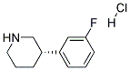 (S)-3-(3-FLUOROPHENYL)-PIPERIDINE HCL Struktur
