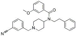 N-[1-(3-CYANOBENZYL)PIPERIDIN-4-YL]-3-METHOXY-N-(2-PHENYLETHYL)BENZAMIDE Struktur