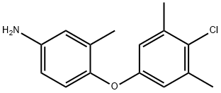 4-(4-CHLORO-3,5-DIMETHYLPHENOXY)-3-METHYLANILINE, 946742-03-6, 結(jié)構(gòu)式