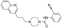 N-(2-CYANOPHENYL)-4-(3-QUINOLIN-3-YLPROPYL)PIPERAZINE-1-CARBOXAMIDE Struktur