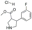 4-(3-FLUORO-PHENYL)-PYRROLIDINE-3-CARBOXYLIC ACID METHYL ESTER HYDROCHLORIDE Struktur
