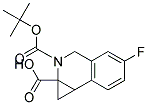 2-(TERT-BUTOXYCARBONYL)-5-FLUORO-1A,2,3,7B-TETRAHYDRO-1H-CYCLOPROPA[C]ISOQUINOLINE-1A-CARBOXYLIC ACID Struktur