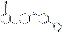 3-((4-[4-(3-THIENYL)PHENOXY]PIPERIDIN-1-YL)METHYL)BENZONITRILE Struktur