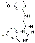 4-(2,4-DIMETHYLPHENYL)-5-(((3-METHOXYPHENYL)AMINO)METHYL)-4H-1,2,4-TRIAZOLE-3-THIOL Struktur