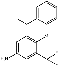 4-(2-ETHYLPHENOXY)-3-(TRIFLUOROMETHYL)ANILINE, 946740-66-5, 結(jié)構(gòu)式