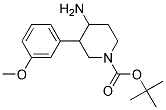 TERT-BUTYL 4-AMINO-3-(3-METHOXYPHENYL)PIPERIDINE-1-CARBOXYLATE Struktur