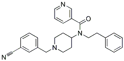 N-[1-(3-CYANOBENZYL)PIPERIDIN-4-YL]-N-(2-PHENYLETHYL)NICOTINAMIDE Struktur