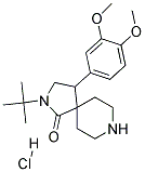 2-TERT-BUTYL-4-(3,4-DIMETHOXYPHENYL)-2,8-DIAZASPIRO[4.5]DECAN-1-ONE HYDROCHLORIDE Struktur