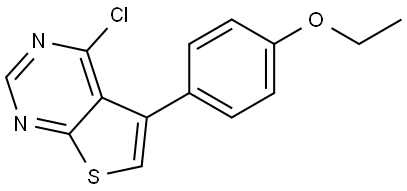 4-CHLORO-5-(4-ETHOXYPHENYL)THIENO[2,3-D]PYRIMIDINE Struktur