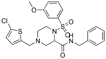 N-BENZYL-4-[(5-CHLORO-2-THIENYL)METHYL]-1-[(3-METHOXYPHENYL)SULFONYL]PIPERAZINE-2-CARBOXAMIDE Struktur