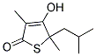 4-HYDROXY-5-ISOBUTYL-3,5-DIMETHYL-5H-THIOPHEN-2-ONE Struktur