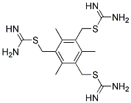 3,5-DI({[AMINO(IMINO)METHYL]THIO}METHYL)-2,4,6-TRIMETHYLBENZYL AMINOMETHANIMIDOTHIOATE Struktur