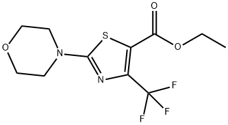 Ethyl 2-morpholin-4-yl-4-(trifluoromethyl)-1,3-thiazole-5-carboxylate Struktur