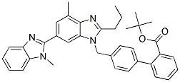 Tert-Butyl-4'-[[2-N-Propyl-4-Methyl-6-(1-Methylbenzimidazol-2-Yl)-Benzimidazol-1-Yl]-Methyl]-Biphenyl-2-Carboxylate Struktur