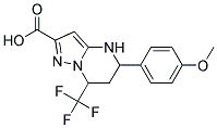 5-(4-METHOXYPHENYL)-7-TRIFLUOROMETHYL-4,5,6,7-TETRAHYDROPYRAZOLO[1,5-A]PYRIMIDINE-2-CARBOXYLIC ACIDCID Struktur