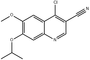 4-CHLORO-7-ISOPROPOXY-6-METHOXY-QUINOLINE-3-CARBONITRILE Structure