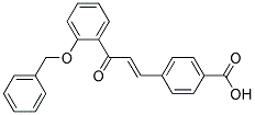 4-{3-[2-(BENZYLOXY)PHENYL]-3-OXOPROP-1-ENYL}BENZOIC ACID Struktur