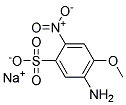 SODIUM 5-AMINO-4-METHOXY-2-NITROBENZENESULPHONATE Struktur