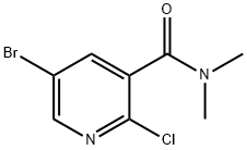 5-BROMO-2-CHLORO-N,N-DIMETHYL-3-PYRIDINECARBOXAMIDE Structure
