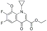Ethyl-1-cyclopropyl-6,7-difluoro-1,4-dihydro-8-methoxy-4-oxo-quinoline-3-carboxylate Struktur