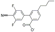 3,5-Difluoro-4-Cyanophenyl-4'-Butylbenzoate Struktur