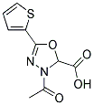 3-ACETYL-2,3-DIHYDRO-5-(THIOPHEN-2-YL)-1,3,4-OXADIAZOLE-2-CARBOXYLIC ACID Struktur
