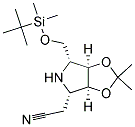 [(3AS,4S,6R,6AR)-6-(TERT-BUTYL-DIMETHYL-SILANYLOXYMETHYL)-2,2-DIMETHYL-TETRAHYDRO-[1,3]DIOXOLO[4,5-C]PYRROL-4-YL]-ACETONITRILE Struktur