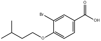 3-溴-4-(異戊氧基)苯甲酸, 881596-09-4, 結(jié)構(gòu)式