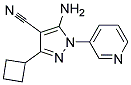 5-amino-3-cyclobutyl-1-pyridin-3-yl-1H-pyrazole-4-carbonitrile Struktur