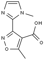 5-methyl-3-(1-methyl-1H-imidazol-2-yl)isoxazole-4-carboxylic acid Structure