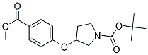 3-(4-Methoxycarbonyl-phenoxy)-pyrrolidine-1-carboxylic acid tert-butyl ester Struktur