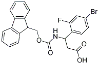 3-(4-bromo-2-fluorophenyl)-3-{[(9H-fluoren-9-ylmethoxy)carbonyl]amino}propanoic acid Struktur
