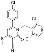 6-(4-Chlorophenyl)-1-(2,6-dichlorobenzyl)-4-(methylsulfanyl)-2-oxo-1,2-dihydro-3-pyridinecarbonitrile Struktur