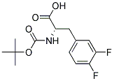 (2S)-2-[(tert-butoxycarbonyl)amino]-3-(3,4-difluorophenyl)propanoic acid Structure