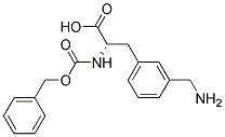 (2S)-3-[3-(aminomethyl)phenyl]-2-{[(benzyloxy)carbonyl]amino}propanoic acid Struktur