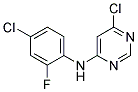(4-Chloro-2-fluoro-phenyl)-(6-chloro-pyrimidin-4-yl)-amine Struktur