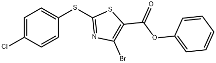 PHENYL 4-BROMO-2-(4-CHLOROPHENYLTHIO)THIAZOLE-5-CARBOXYLATE, 1000574-07-1, 結(jié)構(gòu)式