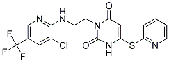 3-(2-((3-Chloro-5-(trifluoromethyl)-2-pyridinyl)amino)ethyl)-6-(2-pyridinylsulfanyl)-2,4(1H,3H)-pyrimidinedione Struktur