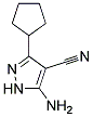 5-amino-3-cyclopentyl-1H-pyrazole-4-carbonitrile Structure
