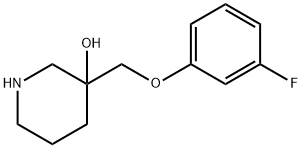 3-[(3-fluorophenoxy)methyl]piperidin-3-ol Struktur