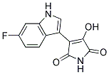3-(6-fluoro-1H-indol-3-yl)-4-hydroxy-1H-pyrrole-2,5-dione Struktur