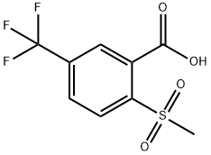 2-Methylsulfonyl-5-(trifluoromethyl)benzoicacid Struktur